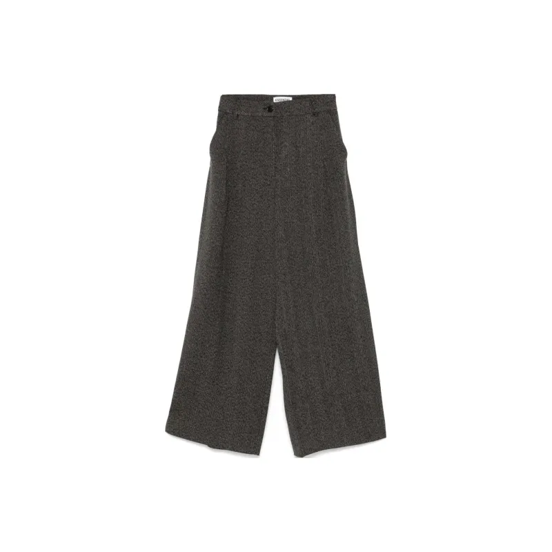 Essentiel Antwerp Herringbone Wide-leg Trousers-0