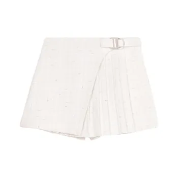 Maje Tweed Pleated Mini Skirt