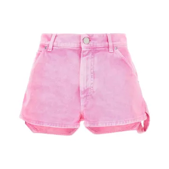 PINKO Logo Patch Denim Shorts