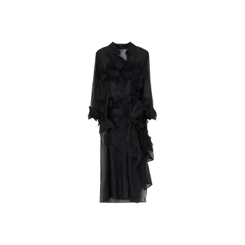 Yohji Yamamoto Long Sleeved Dresses Women's Black