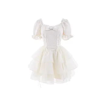 COSYISM Short Sleeved Dress Women's Apricot