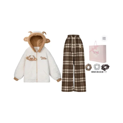 SNBL Casual Suits Women's Fleece Top+Pants