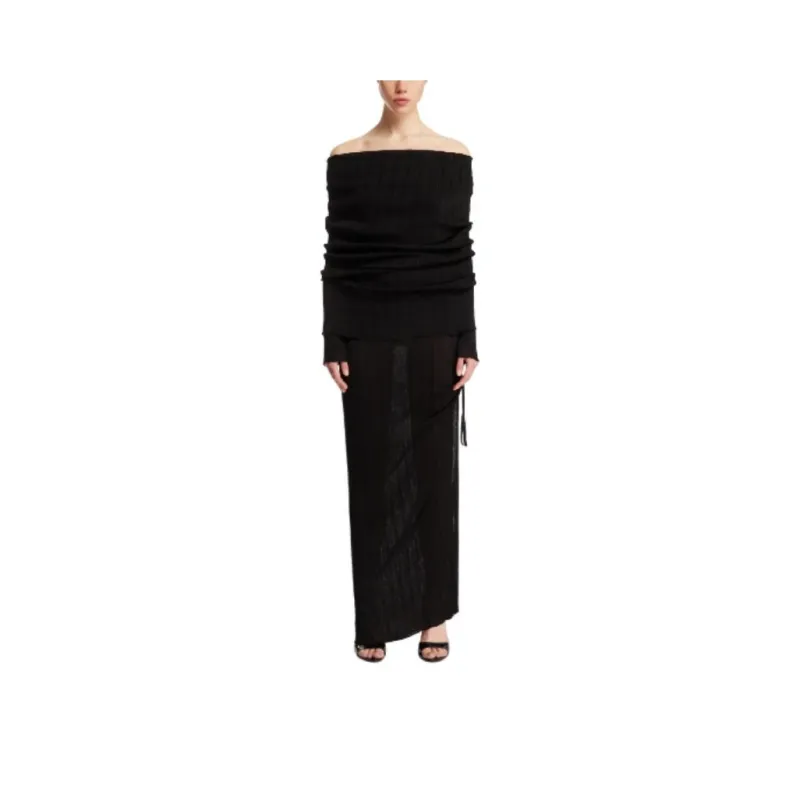 Alaia Long Sleeved Dress Women's Black-0