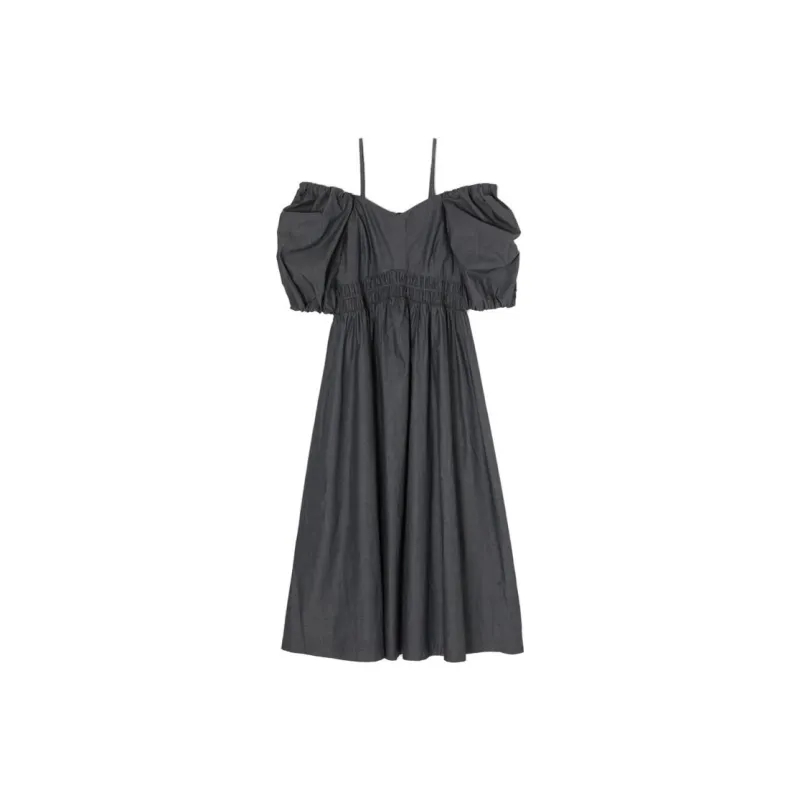 MOUSSY Short Sleeved Dresses Women's Black-0