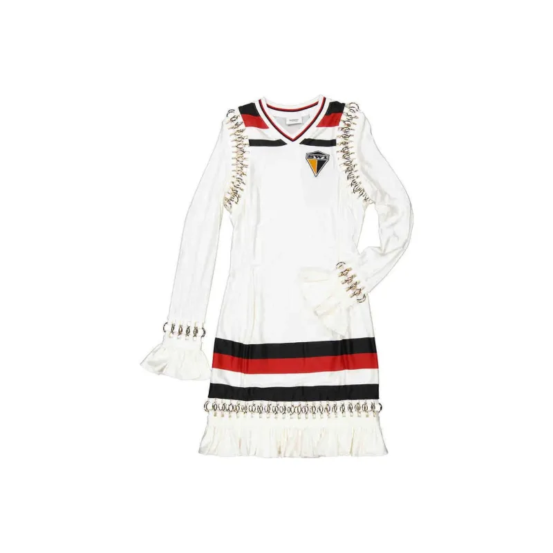 Burberry Long-Sleeved Dresses Women's White-0
