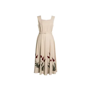 ROEYSHOUSE SS24 Sleeveless Dress Women's Khaki