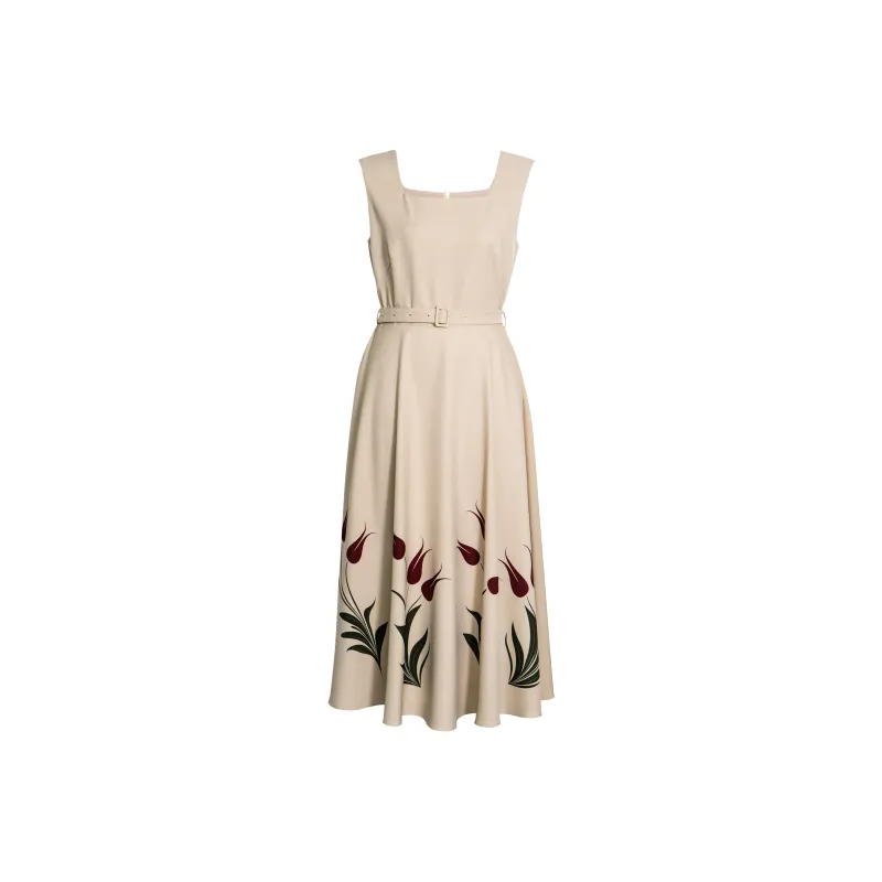 ROEYSHOUSE SS24 Sleeveless Dress Women's Khaki-0