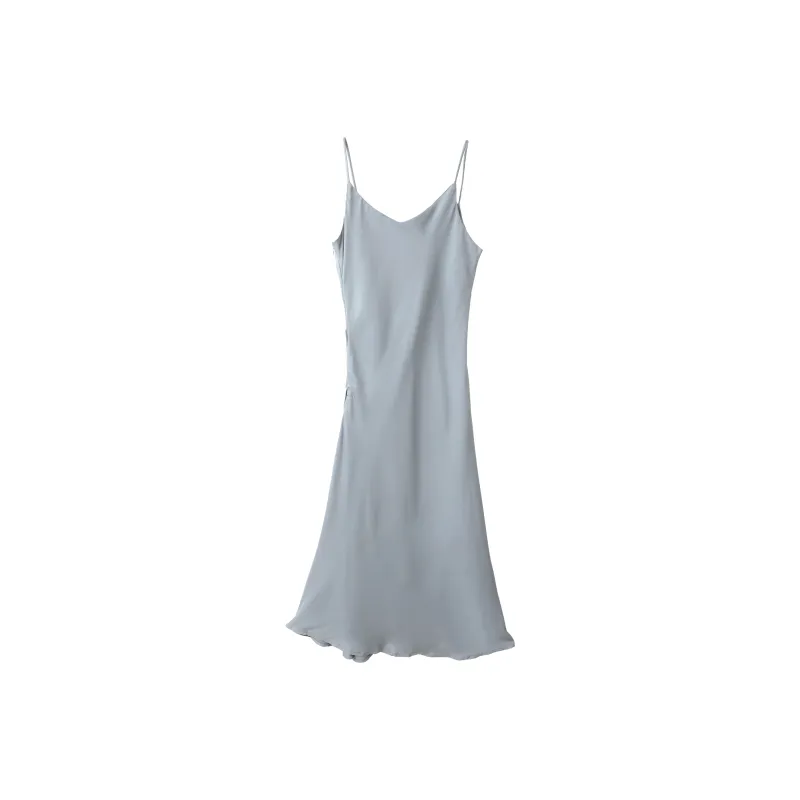 Huagaa Slip Dress Women's Steel Blue-0