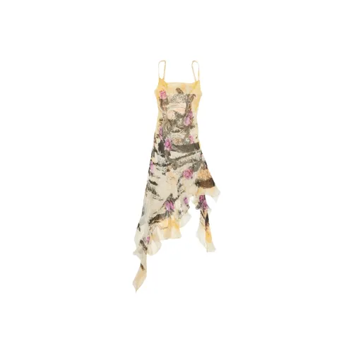 Acne Studios Printed Strap Dress 'Multicolor/Yellow'