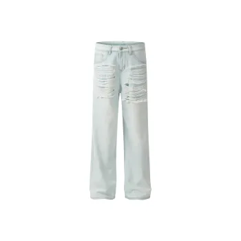 YUZHAOLIN Jeans Women's Light Cyan