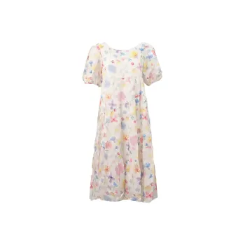 Local Gal Short-Sleeved Dresses Women's Galaxy Color Clouds