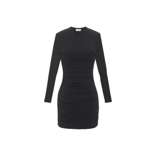 SAINT LAURENT Draped design Wool Dress