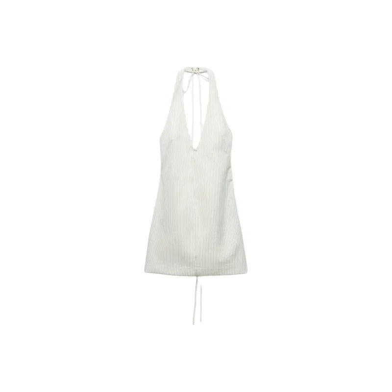 ZARA Slip Dresses Women's White-0