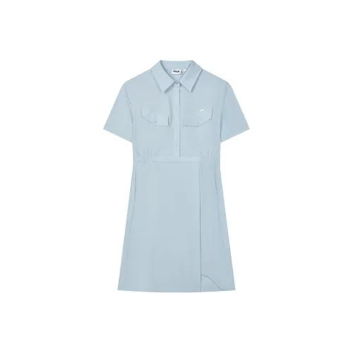 FILA Short-Sleeved Dresses Women's Light White Blue