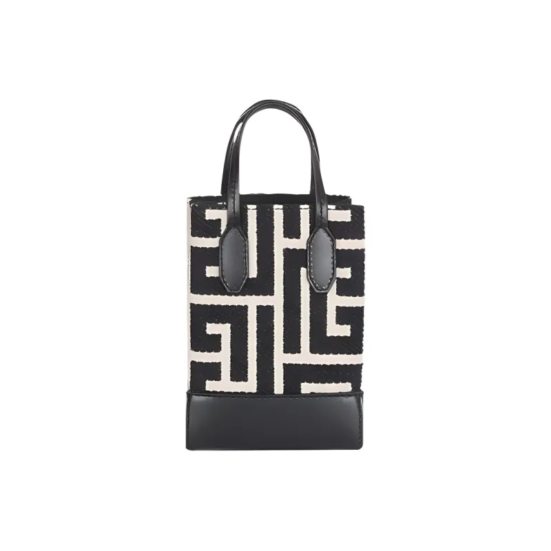 BALMAIN Calfskin Handbag Shoulder Bag Crossbody Bag Mini Women's Black-1