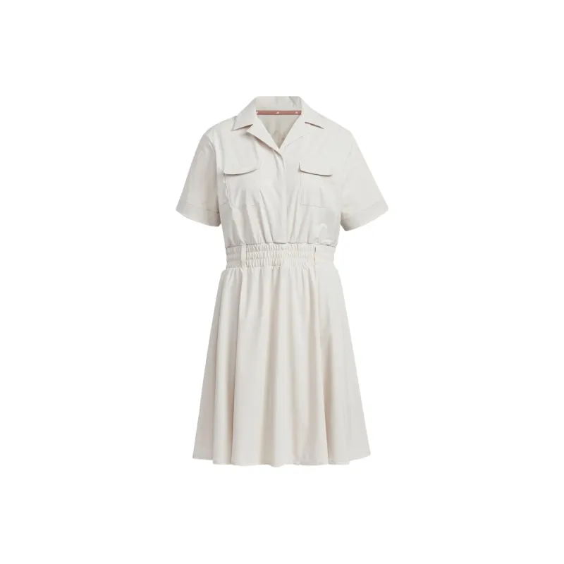 Adidas Beyond The Course Short Sleeved Dresses Women's Aluminum Oxide-0