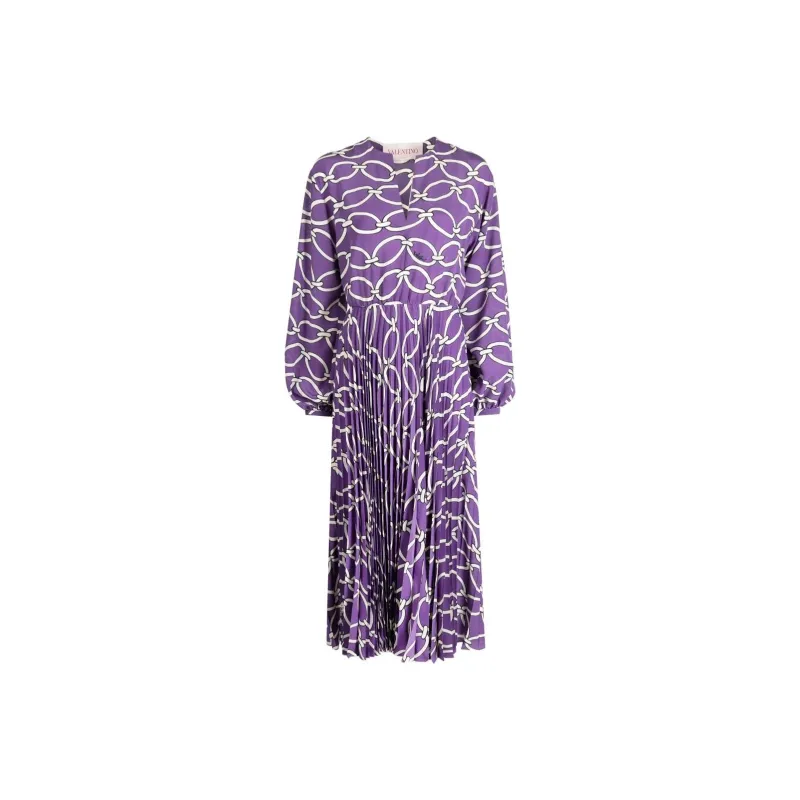 Valentino Long-Sleeved Dresses Women's Purple-0