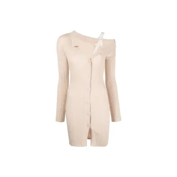 Jacquemus La Robe Maille Colin Ribbed Mini Dress