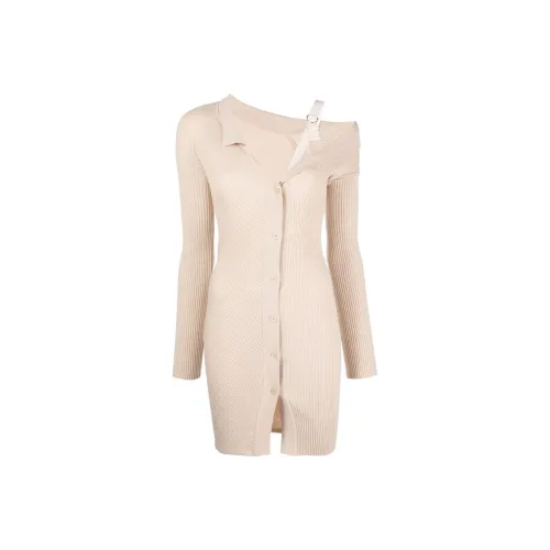 Jacquemus La Robe Maille Colin Ribbed Mini Dress