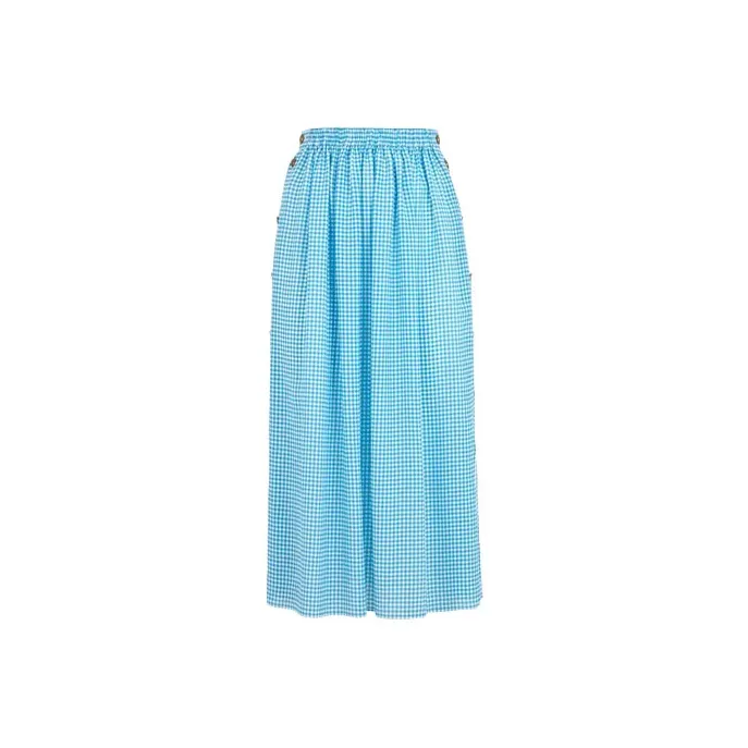 FENDI SS21 Casual Long Skirts Women's Blue-0