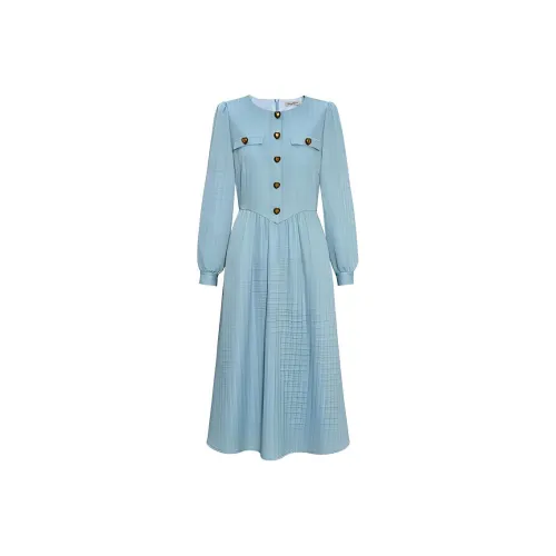 DIFFIE RIEGER Long-Sleeved Dresses Women's Blue