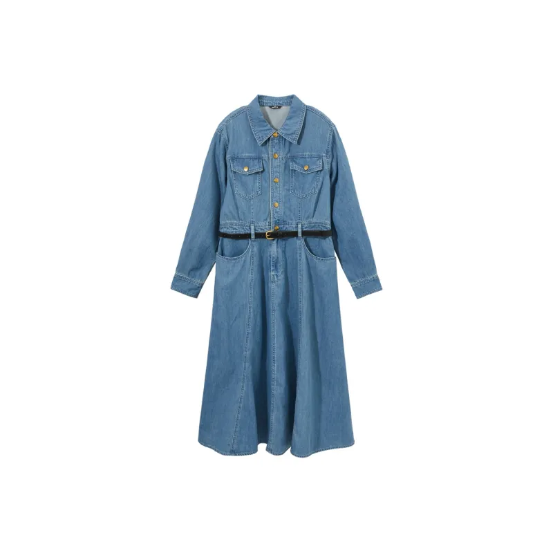 Hotwind Long Sleeved Dresses Women's Dark Blue-0