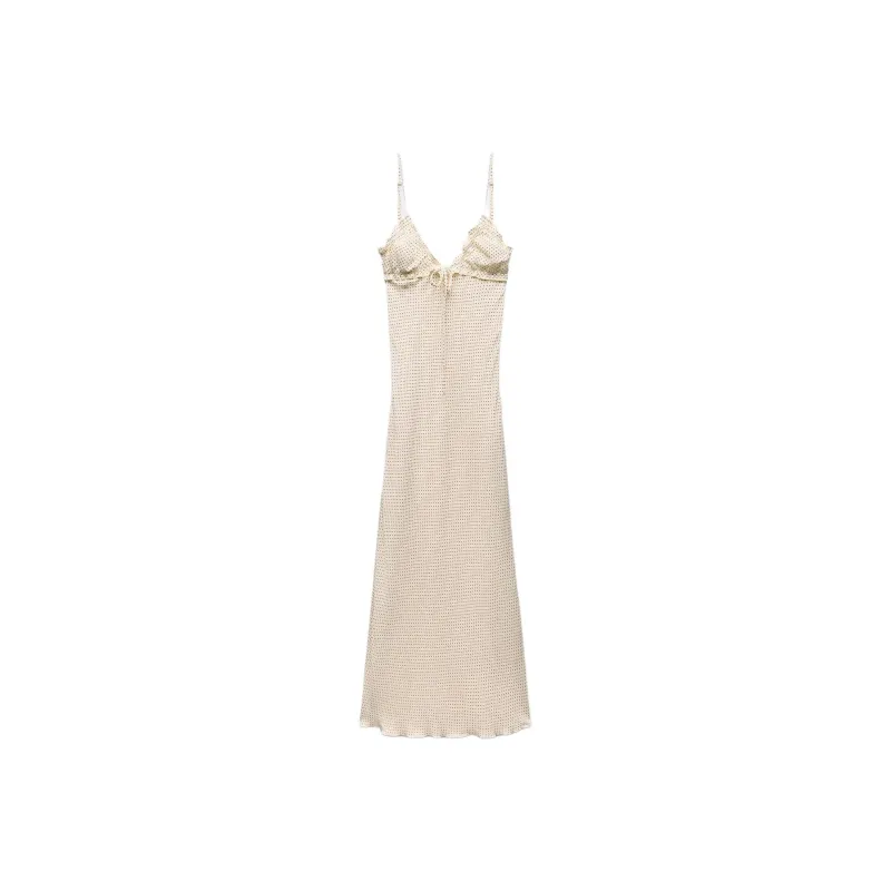 ZARA Slip Dresses Women's Frosted White-0