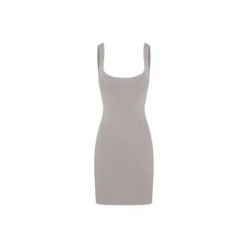 SKIMS SEAMLESS MODAL TANK MINI DRESS Slip Dresses Women's Smoke/Smoke Color