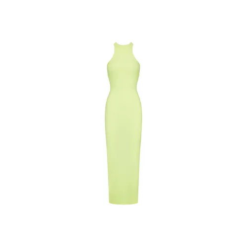 SKIMS SOFT LOUNGE LONG TANK DRESS Sleeveless Dress Women's LEMONADE/Lemon