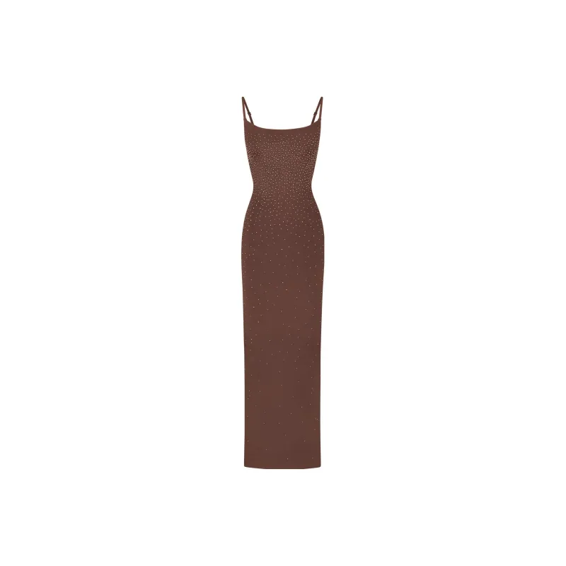Skims X Swarovski Jelly Sheer Cami Long Dress Sienna-0