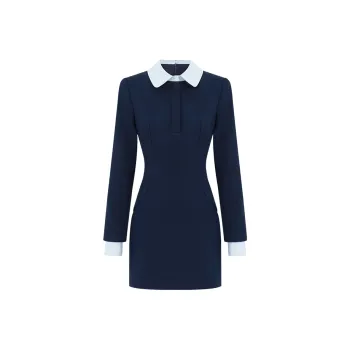 PAZZO Long-Sleeved Dresses Women's Deep Navy Blue