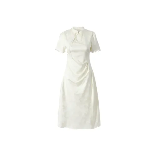 Local Gal Short Sleeved Dresses Women's Apricot