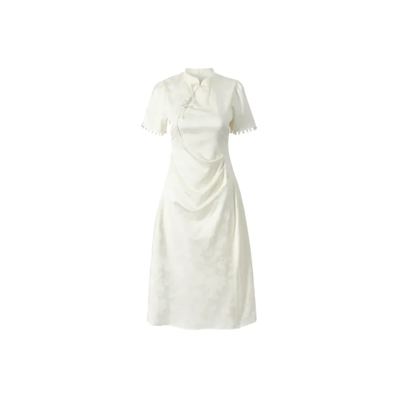 Local Gal Short Sleeved Dresses Women's Apricot-0