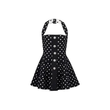 BALMAIN Sleeveless Dresses Women's Black