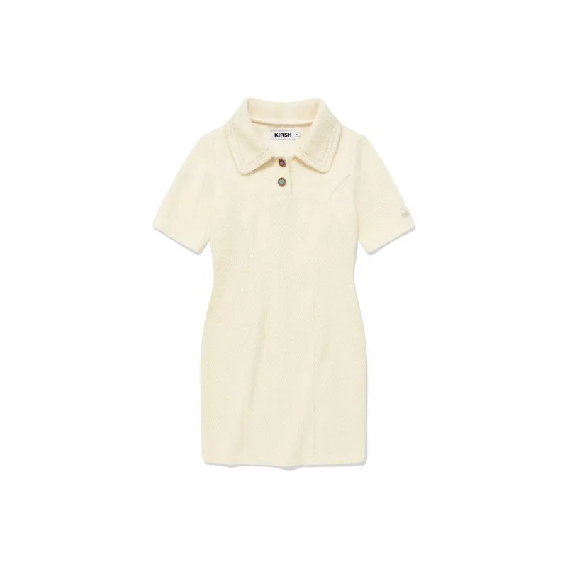 KIRSH Short Sleeved Dress Women's Ivory-0