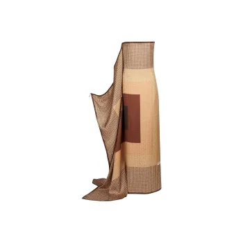 BALMAIN Monogram print Strapless Silk Maxi Dress