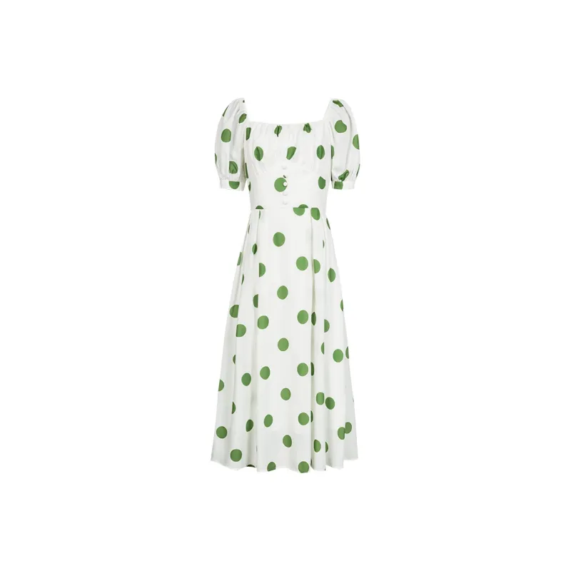 MeetMetro Short Sleeved Dresses Women's Print-0