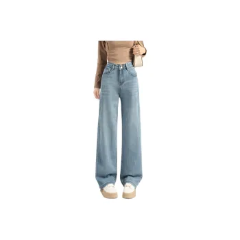 FAWENXIANGZI Jeans Women's Light Blue