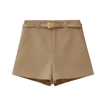SHUIYUNJIAN Casual Shorts Women's Khaki