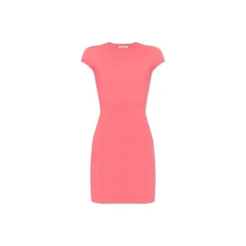 Victoria Beckham Cap Sleeved Knitted Mini Dress