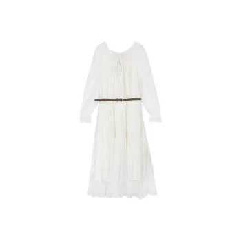 ELF SACK Long Sleeved Dress Women's White
