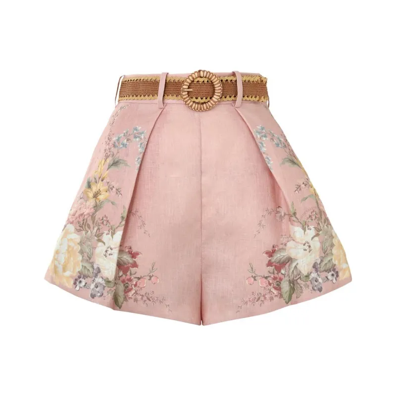 Zimmermann Waverly Floral print Linen Shorts-0