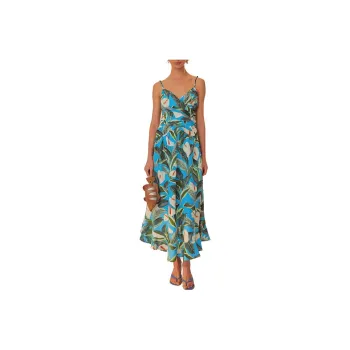 Farm Rio Anthurium Garden Maxi Dress