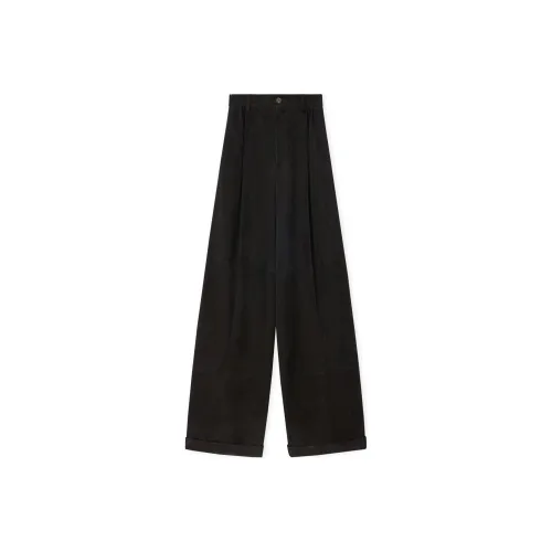 LOEWE FW24 Leather Pants Women's Black