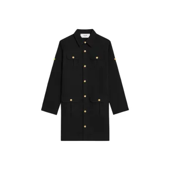 CELINE Reporter Mini Dress In Cotton Twill