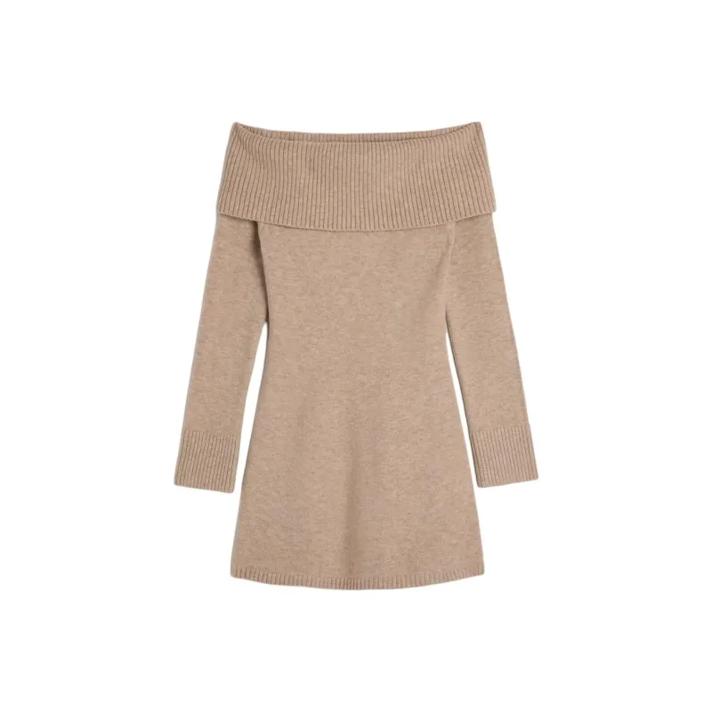 Hollister Long-Sleeved Dresses Women's Light Brown-0