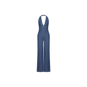 Valentino Chambray Denim Jumpsuit