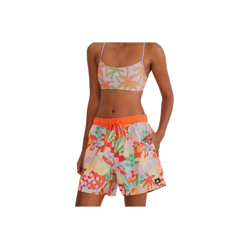 Adidas FARM Rio FW24 Casual Shorts Women's Red-0