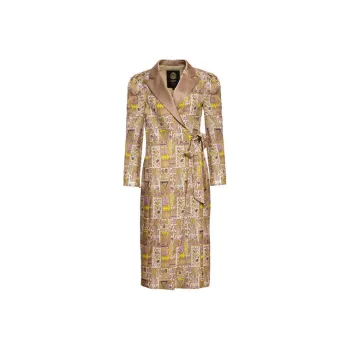 BESIONIA SS23 Long Sleeved Dresses Women's Brown With Floral Pattern