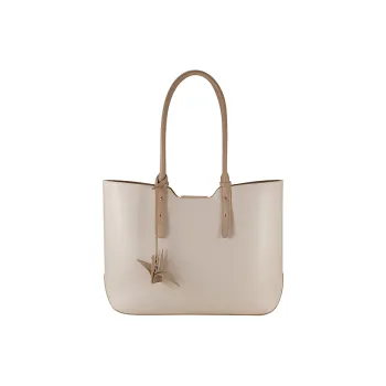 AJIDOU Artificial Leather Shoulder Bag Large Size Women's Khaki
